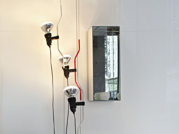 Minimalist Parentesi Floor to Ceiling Lamp Carbon Steel Light with Tubular Shape
