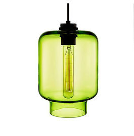 Clear Glass Shape Luxurious Bottle Pendant Lamp , Industrial Lighting Fixtures