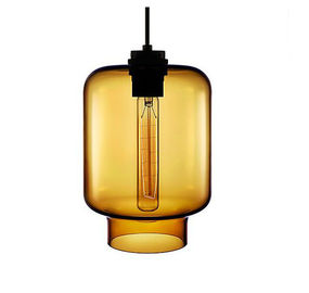 Clear Glass Shape Luxurious Bottle Pendant Lamp , Industrial Lighting Fixtures