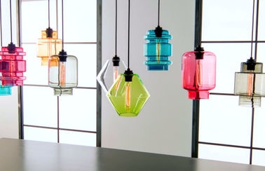 Clear Glass Shape Luxurious Bottle Pendant Lamp , Industrial Lighting Fixtures