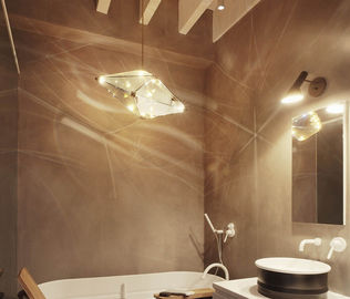 Diamond Shape Glass Modern Suspension Light Popular For Bar Restaurant Hotel