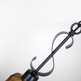 Single Head Matte Black Retro Traditional Chandeliers Hanging Pendant Lighting Fixture