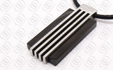 Black and Silver Stainless Steel Pendants With Lines Pattern Design