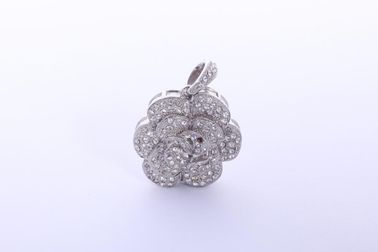 Cute Silver Flower Pendant Jewelry USB Flash Drive 2.0 4GB 8GB 16GB