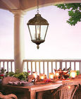 Clear Glass Outdoor Hanging Pendant Lights 100W E27 Patio Lantern Electric Power