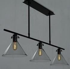 Elegant Sophisticated Hanging Ceiling Lights Chandelier with Three Glass Trumpets