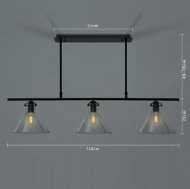 Elegant Sophisticated Hanging Ceiling Lights Chandelier with Three Glass Trumpets