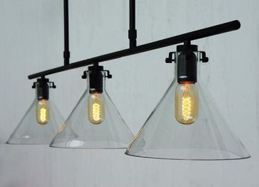 Elegant Sophisticated Hanging Ceiling Lights Chandelier with Three Glass Trumpets