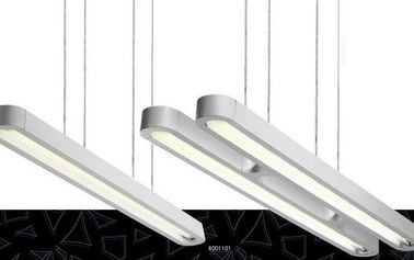 Office Double T5 Sliver  Hanging Ceiling Lights PC  Aluminium  Pendant Lighting