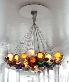 Creative Double Glass Cover Hanging Ceiling Lights LED G9 Colorful Pendant Lamp