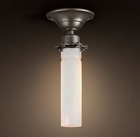 Milk White Warehouse Ceiling Light , Candle Ceiling Lamp For Living Room
