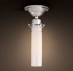 Milk White Warehouse Ceiling Light , Candle Ceiling Lamp For Living Room