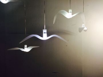 Milk White Little Bird Chandelier Resin Simple Pendant Lighting