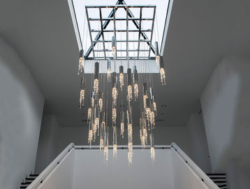 Sexy Crystal Led Pendant Lights , LED Suspension Lighting for Luxury Villas