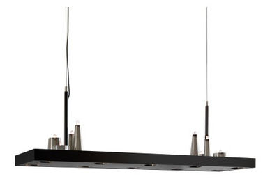 Metal Rectangular Plate Island Led Chandelier Lights 8 Lights G4 Hanging Ceiling