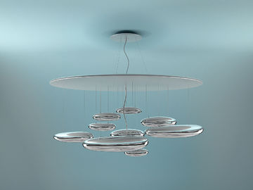 Modern Chrome Skydro Led Chandelier Lights With ABS Zinc+alloy Materials For Commercial Lighting Decoration
