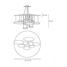 Modern Chrome Skydro Led Chandelier Lights With ABS Zinc+alloy Materials For Commercial Lighting Decoration