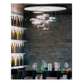 Modern Chrome Skydro Led Chandelier Lights With ABS Zinc+alloy Materials For Commercial Lighting Decoration
