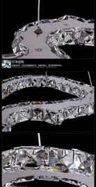 Minimalist fashion creative LED chandelier lights modern guitar Crystal Hotel double mirror stainless steel chandelier