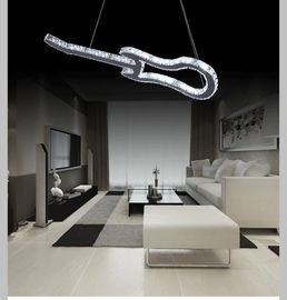 Minimalist fashion creative LED chandelier lights modern guitar Crystal Hotel double mirror stainless steel chandelier