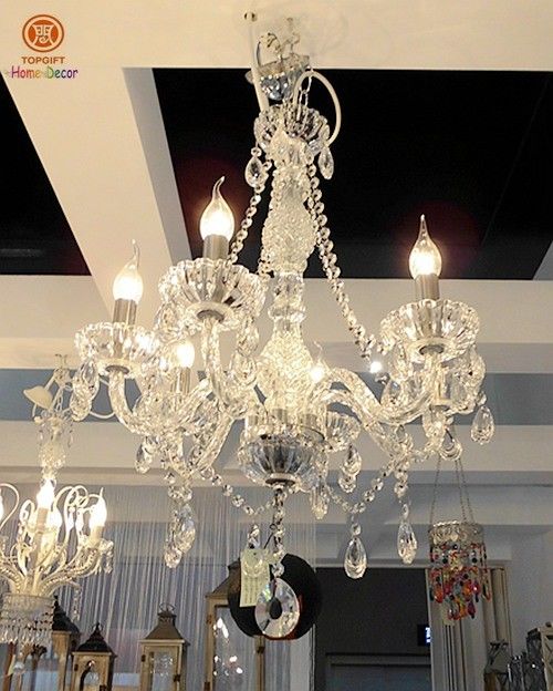 Acrylic Clear Hanging Home Decoration Ceiling Chandelier Lights 110-240V