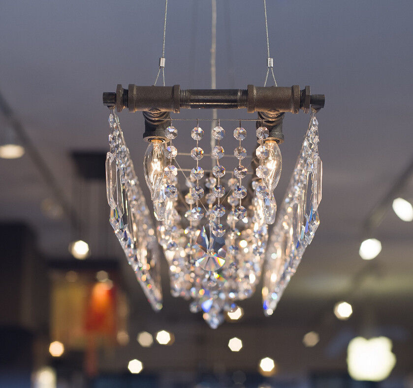 Artistic Industrial Luxury Crystal Chandelier Shining Banqueting Shabby Chic Artistic Industrial Luxury Crystal, Industrial Looking Crystal Chandeliers
