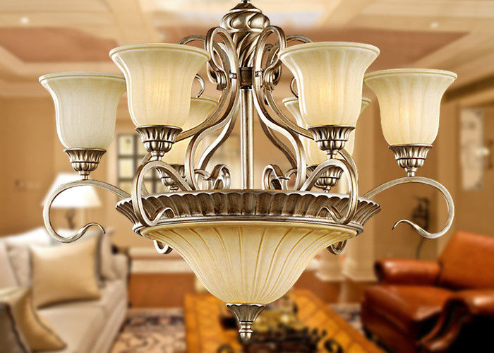 Luxury European Modern Wrought Iron Chandelier 9 Light for Home Decoration 900W AC 110 - 240V