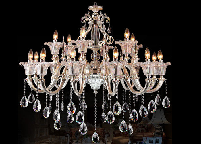 Retro and Traditional Italian Style Large Luxury Crystal Chandelier 2 Layer 18 Light