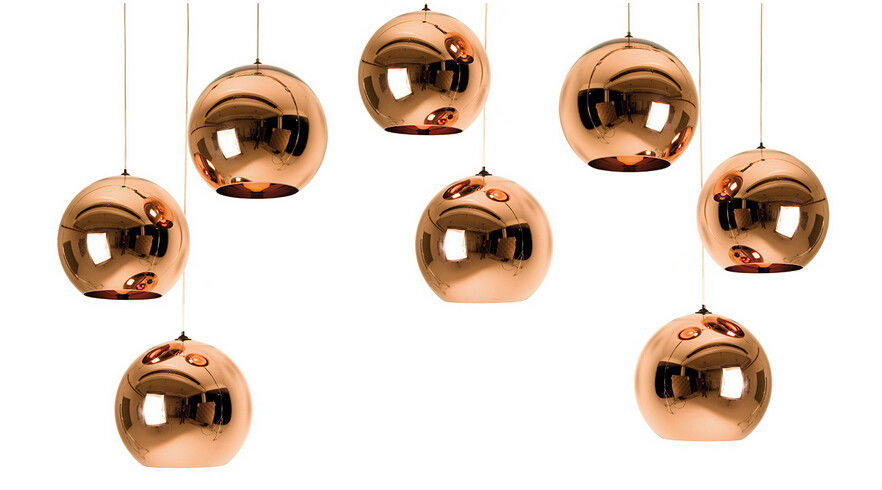 Contemporary Modern Suspension Light Copper Pendant Light By Tom Dixon