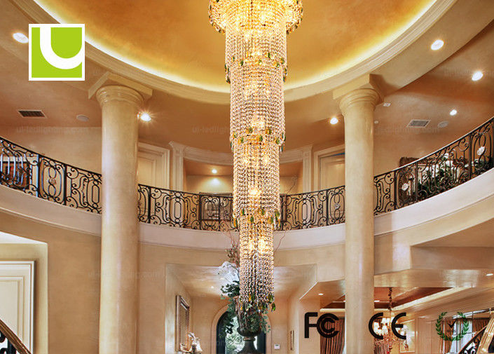 Dining Room / Hotel Golden LED 80 Chandelier And Pendant Lighting CE / RoHS