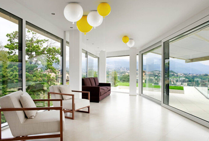 Smoke Gray Transparent Ball Glass  Ceiling Lamp For Home Decoration