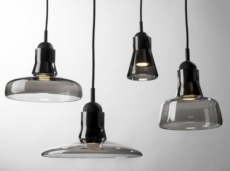 Indoor Decorative Led Lights For Chandelier Smoke Grey Pendant Lights For Bar